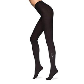 Conte elegant Sexy Rhinestone 50 Denier Pantyhose - Cristal, Black (Nero), Small
