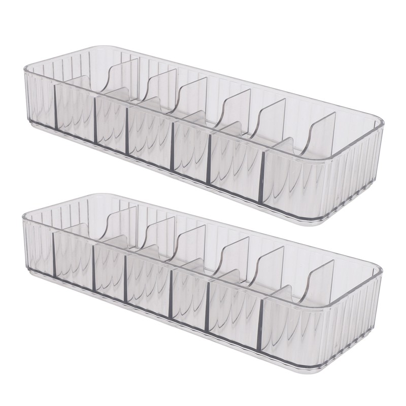 2pcs Cable Management Box with 20 Wire Ties Stackable Clear