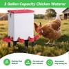 3 Gallon Chicken Waterer,Stainless Steels Automatic Chicken Waterer Feeder with
