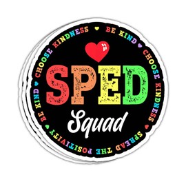 SODAVA (Set of 3) Special Education Teacher SPED Special Ed Crew SPED Squad Stickers Speech Therapist IEP Season Sticker Behavior Therapy Stickers Gift Decorations Stickers 3"x4"