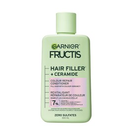 Garnier Fructis Hair Filler Acondicionador Reparador de Color Con Ceramida, Acondicionador Libre de Suavizante y Sulfato para Cabello Coloreado, 10.1 Fl Oz, 1 Recuento