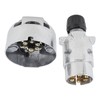 Trailer Plug Socket Kit Aluminum Alloy DC12V 7 Pin Plug