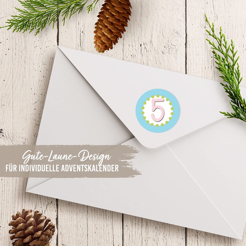 Papierdrachen 24 Advent Calendar Number Stickers – No. 25 –