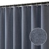 MIULEE Linen Textured Shower Curtain, 120 x 200 cm, Blue,