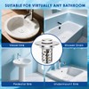 Bathroom Sink Stopper with Hair Catcher, Universal Pop-Up Drain Strainer
