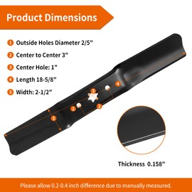 budrash 942-05056A Mower Blades Fit for Cub-Cadet ZT1 54" Deck, 742-05056 Medium Lift Blade Compatible with Cub Cad et RZT-L54 XT1 XT2, Troy-Bilt Lawn Tractor, Craftsman 247 Riding Mower