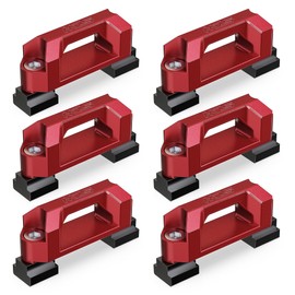 MZS Truck Bed Rail Cleats, Tie Down Anchors T Slot Nuts Compatible with Tacoma Tundra Ram 1500 Gladiator Pickup for Cargo Trailer, Replace PT27835160 PT27835112 PT2780C010 Red, Pack of 6