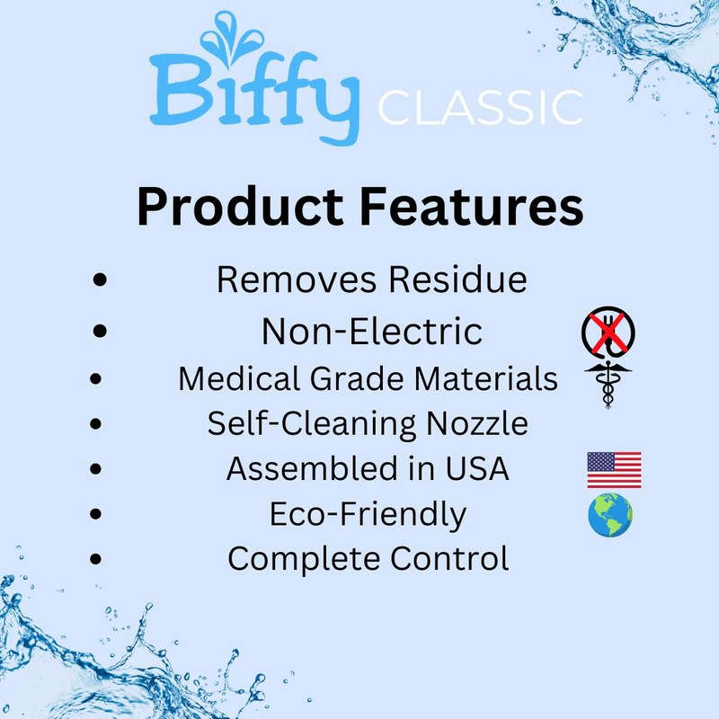 The BIFFY Classic Bidet Attachment- Physician Designed & Clinically Tested,