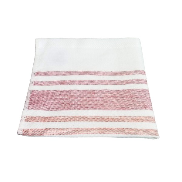 IPPINKA Senshu - Toalla japonesa, ultra suave, de secado rápido, rayas de dos tonos, rojo (lavado/toalla facial)