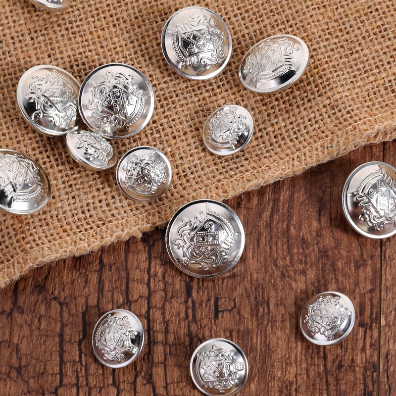 16pcs Silver Blazer Buttons Silver Buttons for Blazers Women Metal
