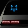 Vesvory 2pcs Fox Face Stickers Night Reflective Stickers Fox Car