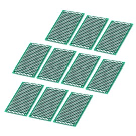 Akozon PCB Circuit Board 4 x 6 cm Double Sided Prototyping DIY Soldering Universal PCB Circuit Board Pack of 10