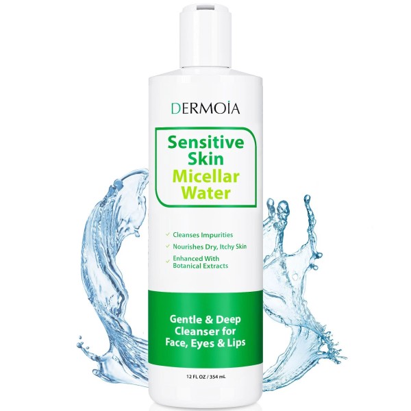 DERMOIA Eczema Micellar Water - Gentle Facial Cleanser and Makeup