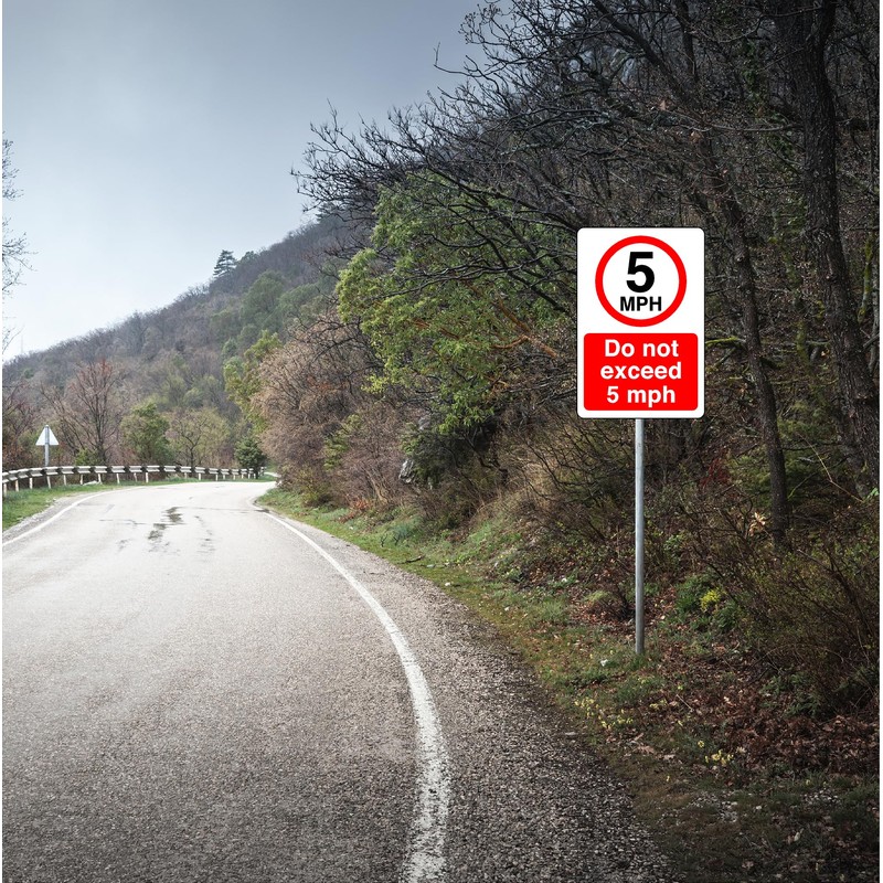 do not exceed 5 mph - 1.2mm Rigid plastic high-visibility