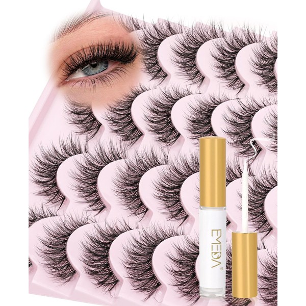 False Lashes with Eyelash Glue - Fake Eyelashes with Glue