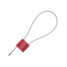 12 Inch Red Security Tie-Galvanized Steel Cable Seal with 2.5mm wire-50pack