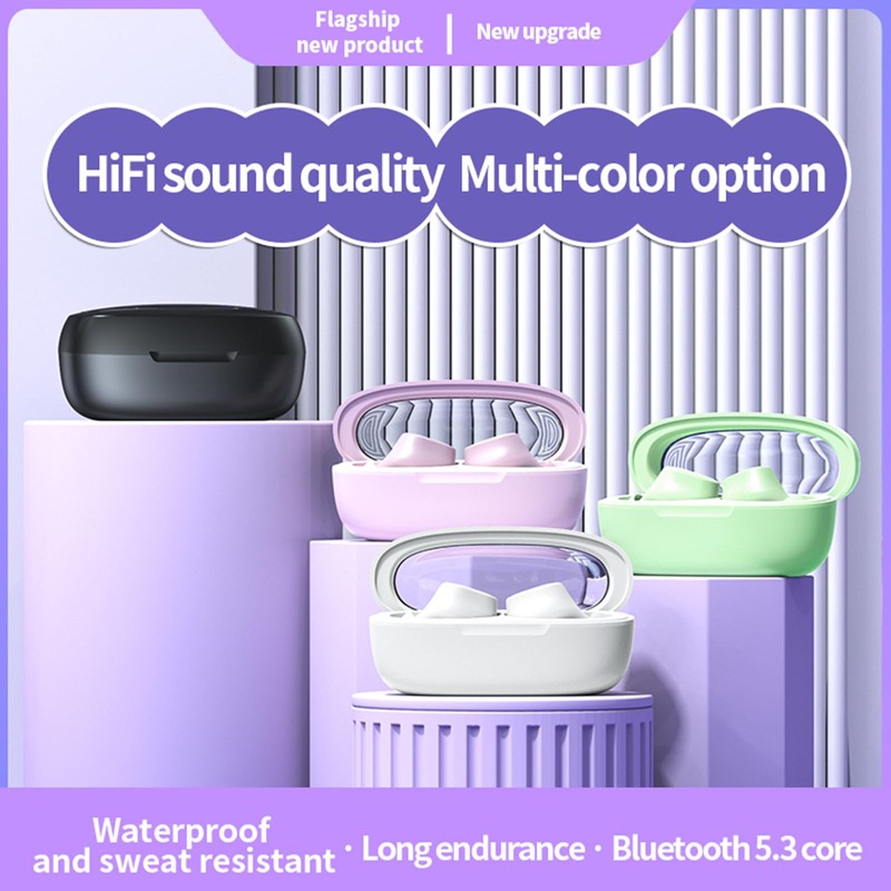 in-Ear Bluetooth Earbuds, Lightweight Headphones, Built-in Microphone, IPX5 Waterproof