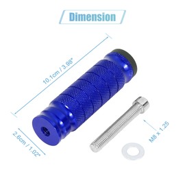 F FIERCE CYCLE 1 Pair 6mm Aluminum Aolly Motorcycle Rearsets Rear Set Footrest Footpeg Foot Rest Peg Motorbike Bike Cycling Blue