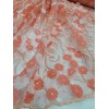 Divas Textiles Fabric By The Yard Coral Lace 3d Embroidery