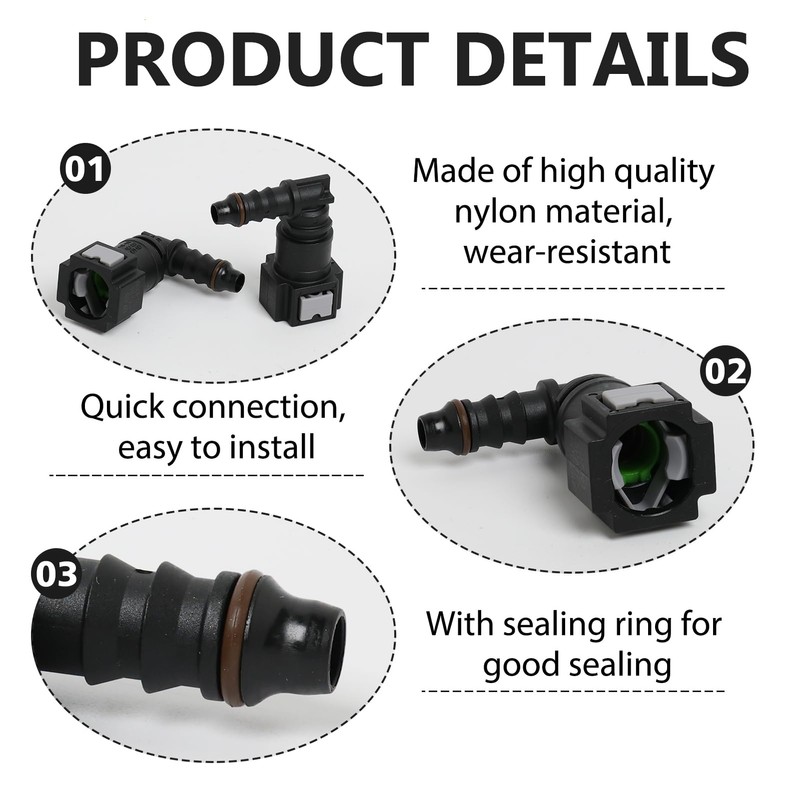 2 pieces fuel line connector, hose coupling, car quick coupling