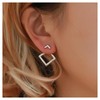 Andelaisi Boho Square Studs Earrings Hollow Square Ear Jacket Earrings