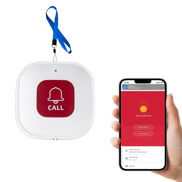 WiFi Caregiver Call Button for Elderly at Home w App