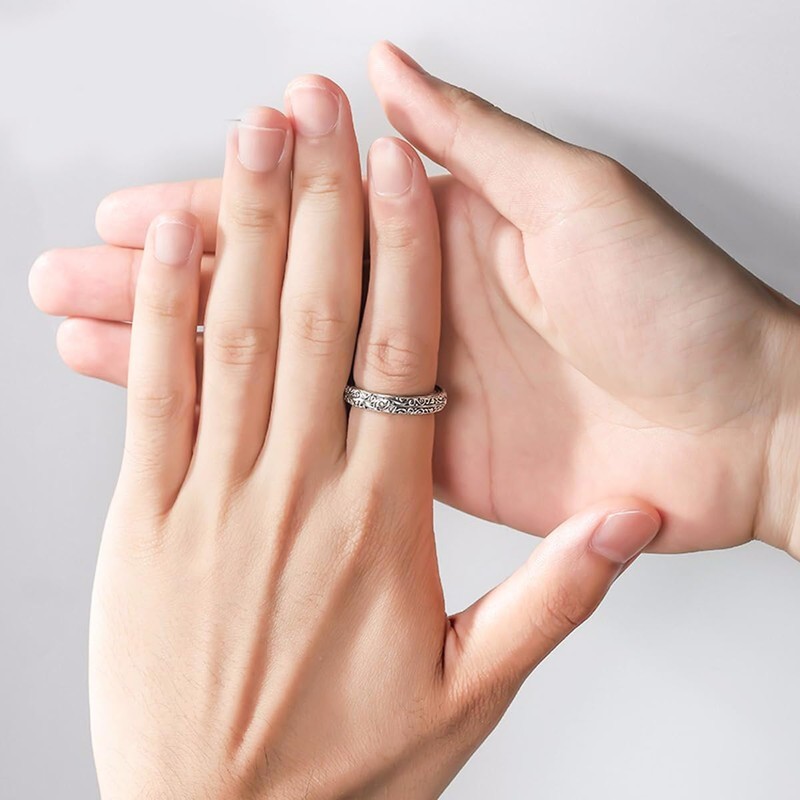 Jemant Astronomical Sphere Ring Folding Ball For Men Women Silver