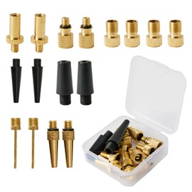 yongyongbuy 15 x Bicycle Valve Adapter Set, Bicycle Valve Adapter, Car Valve Cylinder Adapter, Air Pump, Bicycle Air Pump Adapter with Ball Pump Needle