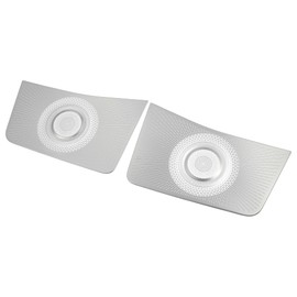 ACROPIX Dashboard Speaker Frame Cover Trim Car Audio Stereo Horn Speaker Grille Interior Decor Accessories Fit for Ford Bronco 2021-2023 Stainless Steel Silver Tone - Pack of 2