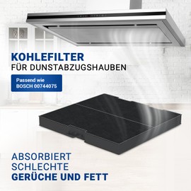 VIOKS Extractor Hood Filter 234 x 220 x 20 mm Replacement for Bosch 00669419 00744075 Carbon Filter for Cooker Hoods - Filter for Cooker Hood Bosch DHZ5226 Siеmens LZ52251 Neff Z5131X1 Constructa