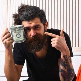 TRIOSK Cup Money Note 10000 Dollar Banknote Money Note Money Gift Packaging for Wedding Birthday