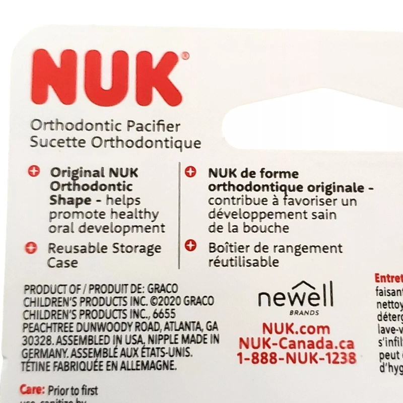 NUK Pacifier Orthodontic Silicone 18-36 Months 2 Pack BPA Free