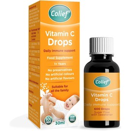 Colief Immune Support Bundle Contains Colief Vitamin D3 Drops | Liquid VIT D3 Supplement for Babies | Colief Vitamin C Drops for Babies | Infants Age +1 | 600 Drops