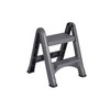 Rubbermaid Two-Step Folding Foot Stool 14-Inch High Gray 300-Pound Capacity