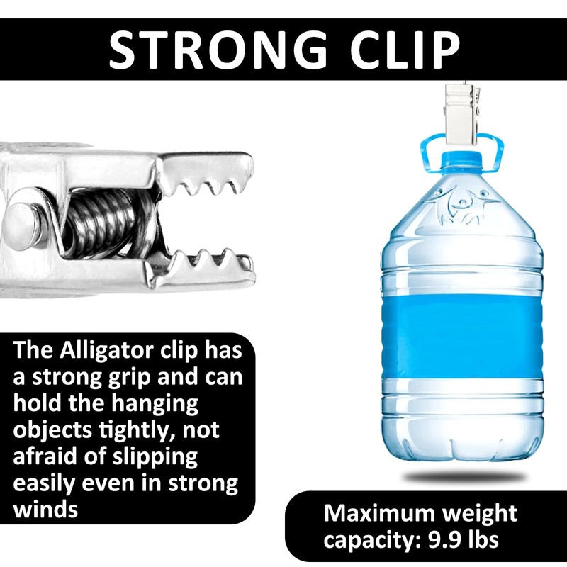 Oruola 50Pcs Hanging Clips,Curtain Hooks with Clips,Metals Shower Curtain Hooks