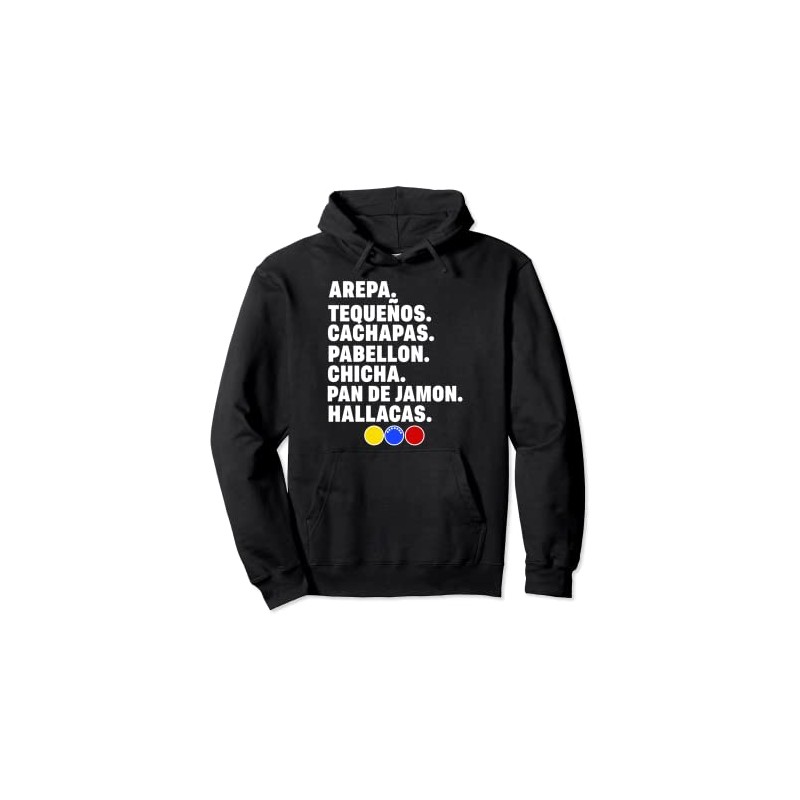 Venezuela Essen Arepa Pabellon Cachapas Pabellon Chicha Pullover Hoodie, black