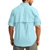 Men' s Sun Protection Fishing Shirts Long Sleeve Travel Work