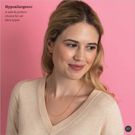 KEZEF 18k 2mm Rose Gold Plated 925 Sterling Silver Necklace Chains Italian Figaro 16 Inch Very Short Necklace Chain Solid Silver Necklace for Women Mens Necklace Chain