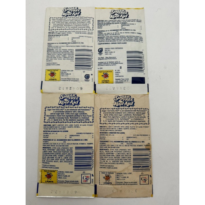 Kool-Aid Vintage SEALED Kool Aid Sugar Free Lemonade Drink Mix