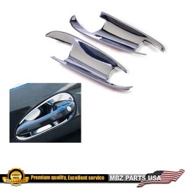 Royal Auto Parts 09-14 C-Class Coupe Only Chrome Door Shell Insert Cups Handle Cover 2 Door Trim