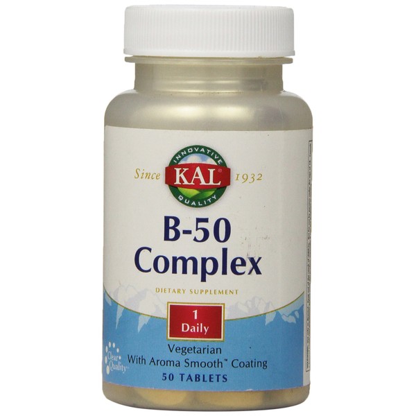 KAL B-50 Complex Tablets, 50 mg, 50 Count
