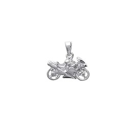 NKlaus Solid Biker 925 Sterling Silver Motorcycle Chain Pendant Men's 19 x 11 mm 5049, Sterling Silver, No Gemstone