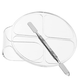 Baluue Makeup Mixing Palette Mixing Tray Spatula for Foundation Cosmetics Palette