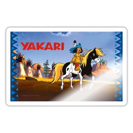 Spreadshirt Yakari and Little Thunder on Exploration Sticker 10 x 10 cm Glossy White