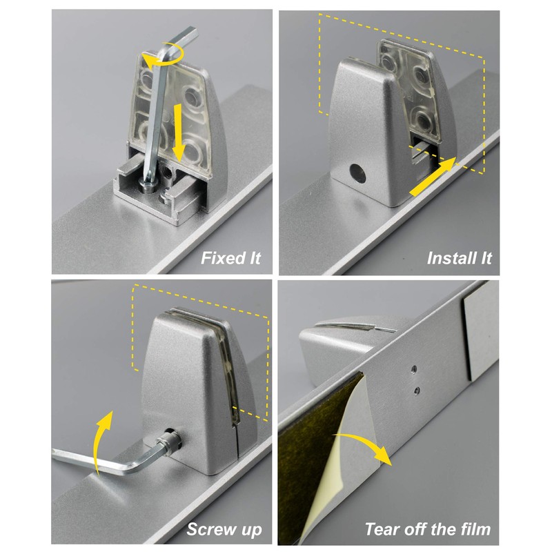 None Brand Sneeze Guard Support Clamp with Steady Freestanding Stand Base
