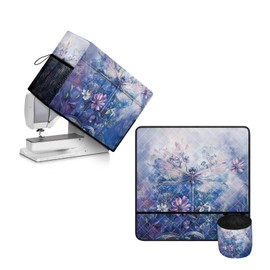 PJHEQOXE - Alfombrilla silenciadora para máquina de coser y cubierta contra el polvo para mantener limpia y segura, protección adecuada para Brother Singer Bernina y la mayoría de máquinas, color azul