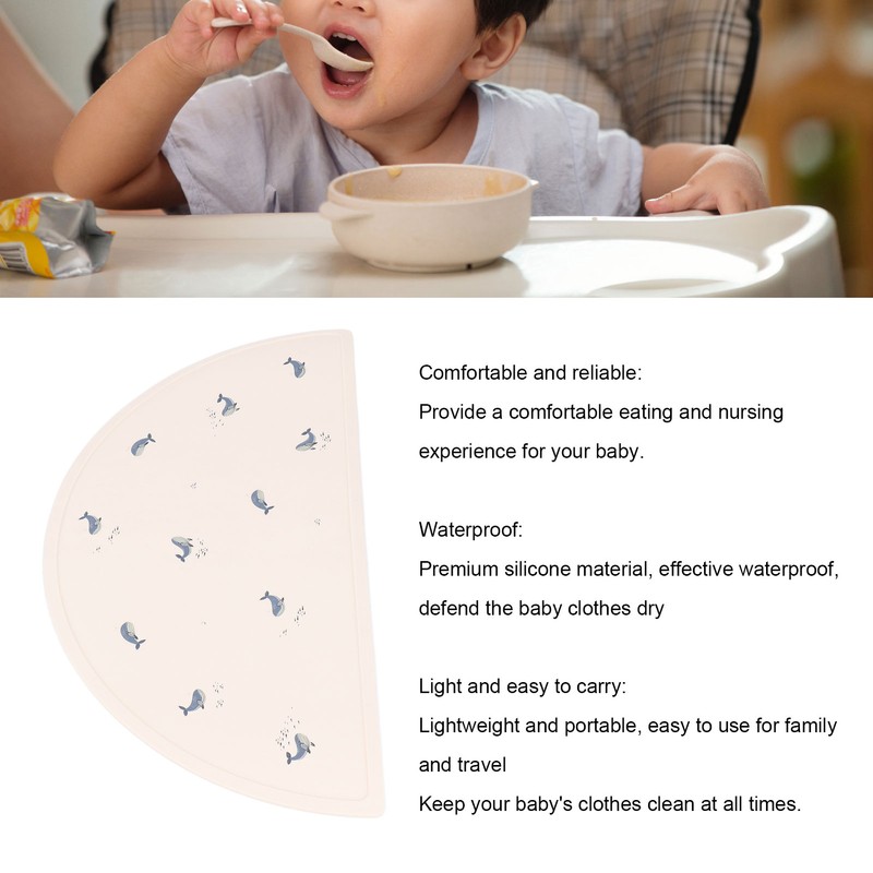 Baby Meal Mat Silicone Waterproof Simple Baby Placemat Feeding Mat