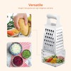 Wintem Stainless Steel 4 Sided Cheese Grater with Handy Dosing