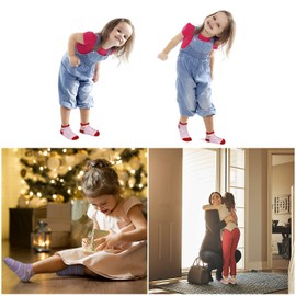 SkiBeaut Toddler Girls Ankle Socks 12 Pairs Non Slip Skid Socks for Kids Grips Cotton Low Cut Toddlers Socks for 1-3 Years Old 12 24 36 Months