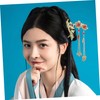 DECHOUS 2pcs Retro Vintage Chinese Style Hair Sticks with Metal